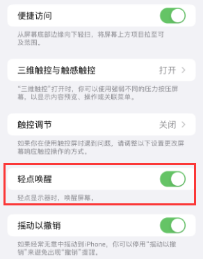 盱眙苹果授权维修站分享iPhone轻点无法唤醒怎么办 