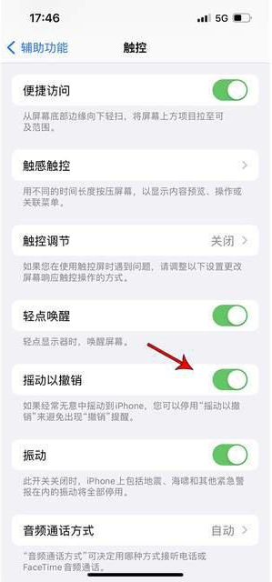 盱眙苹果手机维修分享iPhone手机如何设置摇一摇删除文字 